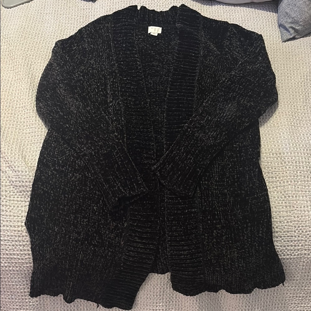 Cozy Black Chenille Sweater